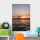 Ash Cloud Rises From Mt Redoubt At Sunset During Low Tide Wall Mural
