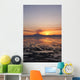 Ash Cloud Rises From Mt Redoubt At Sunset During Low Tide Wall Mural