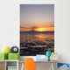 Ash Cloud Rises From Mt Redoubt At Sunset During Low Tide Wall Mural