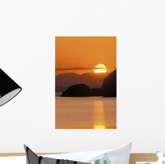 Sunset Over Ak Range & Cook Inlet Turnagain Arm Sc Ak Summer Wall Mural