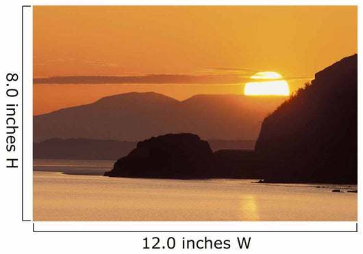 Sunset Over Ak Range & Cook Inlet Turnagain Arm Sc Ak Summer Wall Mural