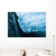 A Waterfall Down An Ice Cave Glacier Wall Mural