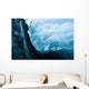 A Waterfall Down An Ice Cave Glacier Wall Mural