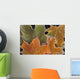 Fall Leaves With Frost Close Up Wall Mural