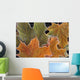 Fall Leaves With Frost Close Up Wall Mural
