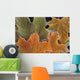 Fall Leaves With Frost Close Up Wall Mural