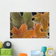 Fall Leaves With Frost Close Up Wall Mural