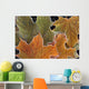 Fall Leaves With Frost Close Up Wall Mural