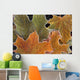 Fall Leaves With Frost Close Up Wall Mural