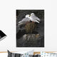 Close Up View Of Red-Legged Kittiwakes In Their Nest Wall Mural