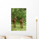 Twin Moose Calves 2-3 Weeks Old In Backyard Sc Ak Summer Anchorage Wall Mural