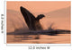 Humpback Whale Breaching At Sunset Wall Mural