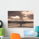 The Fluke Of A Humpback Whale Rises Wall Mural