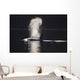 Orca Whale Surfaces Along A Forested Shoreline Wall Mural