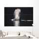 Orca Whale Surfaces Along A Forested Shoreline Wall Mural
