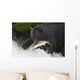 A Black Bear Catches A Pink Salmon Along A Stream Wall Mural