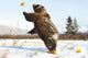 Captive Grizzly Plays With Pumpkins By Throwing Them Wall Mural