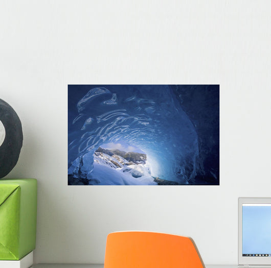 View From Inside An Ice Cave Looking Outward Wall Mural