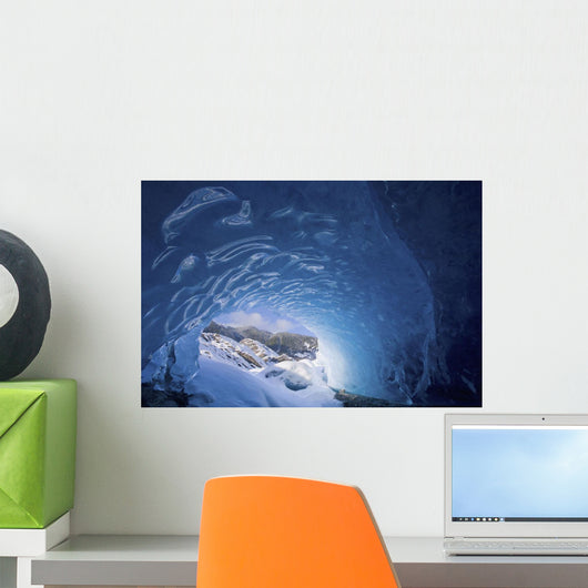 View From Inside An Ice Cave Looking Outward Wall Mural