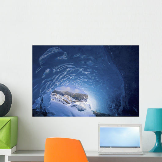 View From Inside An Ice Cave Looking Outward Wall Mural