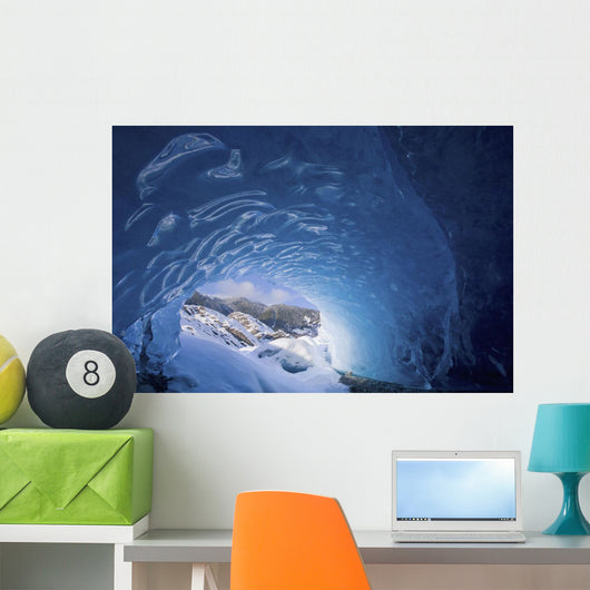 View From Inside An Ice Cave Looking Outward Wall Mural