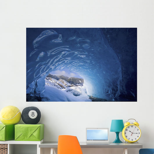 View From Inside An Ice Cave Looking Outward Wall Mural