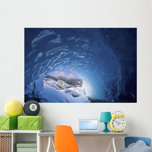View From Inside An Ice Cave Looking Outward Wall Mural