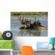 Bull Moose In Deep Pond Captive Sc Alaska Summer Wall Mural
