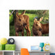 Close Up Of Two Captive Moose Calves Wall Mural