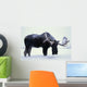 Captive Bull Moose Foraging For Food Wall Mural