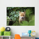 Kit Red Fox Peering Through Bushes At Mcneil River Summer Wall Mural
