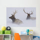Two Bull Elk Lying In Deep Snow Wall Mural