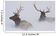Two Bull Elk Lying In Deep Snow Wall Mural