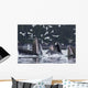 Humpback Whales Bubble Net Feeding For Herring In Chatham Strait Wall Mural