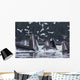 Humpback Whales Bubble Net Feeding For Herring In Chatham Strait Wall Mural