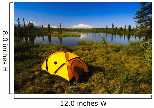 Tent Camping In Wrangell Saint Elias National Park With Mount Sanford Wall Mural