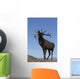 Close Up View Of A Rocky Mountain Bull Elk Bugling Wall Mural
