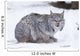 Canada Lynx Crouched On The Snowcovered Ground In Alberta Wall Mural