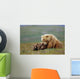 Grizzly Bear Sow W/4 Young Cubs Wall Mural