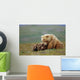 Grizzly Bear Sow W/4 Young Cubs Wall Mural