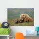 Grizzly Bear Sow W/4 Young Cubs Wall Mural