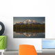 Scenic View Of Pioneer Peak Reflecting In Echo Lake At Sunset Wall Mural