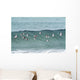 Sanderling In Flight Over Ocean Waves Near Middleton Island Wall Mural