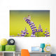 A Savannah Sparrow Singing While Perch On A Lupine Blossom Wall Mural