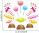 Sweet Yummy Candies Candy Wall Decal Sticker Set