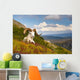 Adult Dall Sheep Ram Resting On A Hillside On Fall Tundra Wall Mural