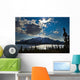 Frozen tagish lake and mountains;Carcross yukon canada Wall Mural