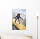 A young girl on a yellow surfboard;Gold coast queensland australia Wall Mural