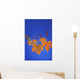 Close-Up Of Fall Colored Maple Leaves On Clothesline /Nin Studio Wall Mural