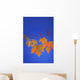 Close-Up Of Fall Colored Maple Leaves On Clothesline /Nin Studio Wall Mural